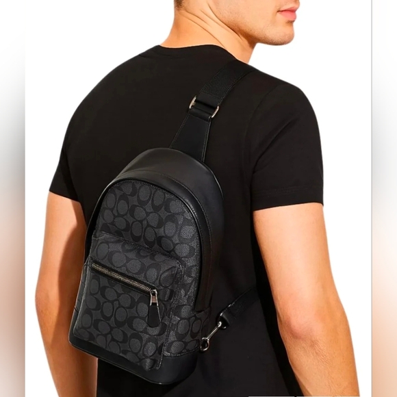 NWT Coach West Pack Signature Canvas Crossbody Bag - Picture 3 of 14